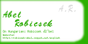 abel robicsek business card